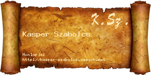 Kasper Szabolcs névjegykártya
